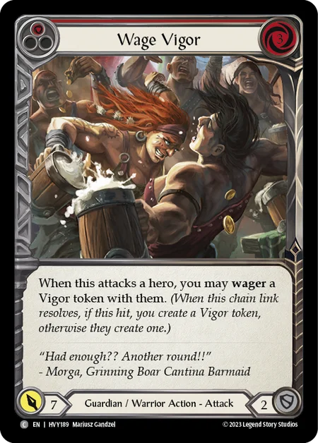 (HVY189) Flesh & Blood TCG Heavy Hitters Single: Wage Vigor (Red) (Regular) Common