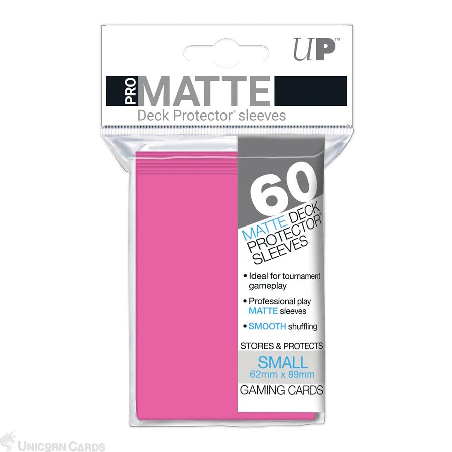 Ultra Pro - Pro Matte Deck Protector Sleeves - Small 60ct - Bright Pink
