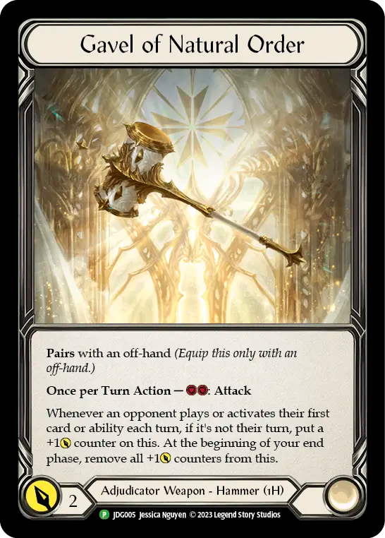 (005) Flesh & Blood TCG Judge Promos Single: Gavel of Natural Order (Cold Foil) Promo