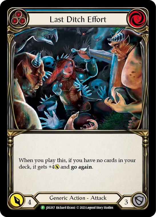 (017) Flesh & Blood TCG Judge Promos Single: Last Ditch Effort (Cold Foil) Promo