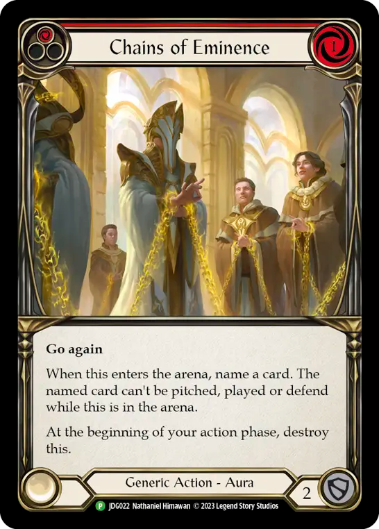 (022) Flesh & Blood TCG Judge Promos Single: Chains of Eminence (Cold Foil) Promo