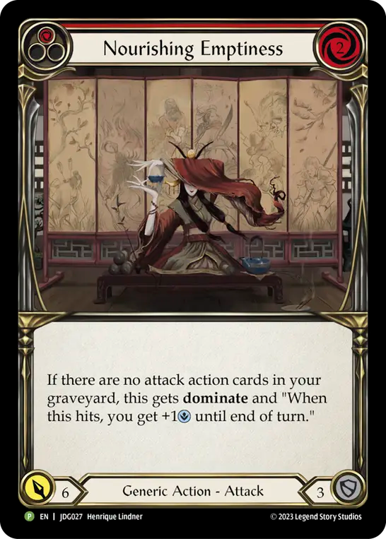 (027) Flesh & Blood TCG Judge Promos Single: Nourishing Emptiness (Cold Foil) Promo
