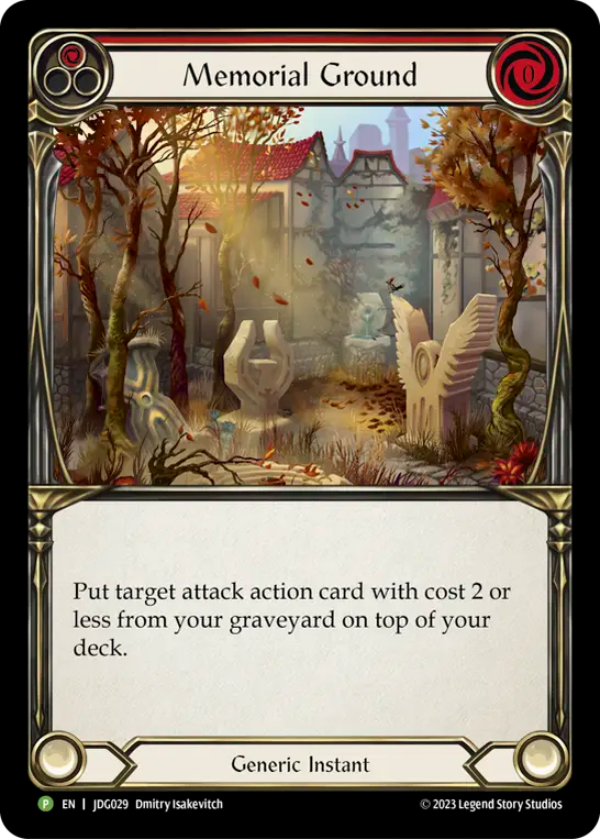 (029) Flesh & Blood TCG Judge Promos Single: Memorial Ground (Cold Foil) Promo