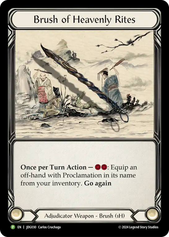 (030) Flesh & Blood TCG Judge Promos Single: Brush of Heavens Rites (Cold Foil) Promo