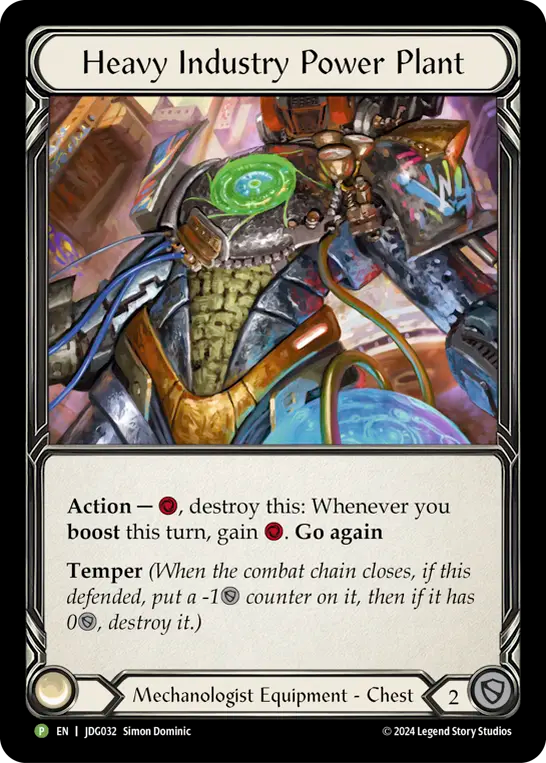 (032) Flesh & Blood TCG Judge Promos Single: Heavy Industry Power Plant (Cold Foil) Promo