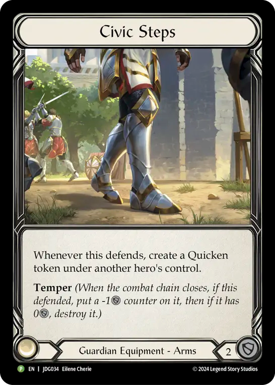 (034) Flesh & Blood TCG Judge Promos Single: Civic Steps (Cold Foil) Promo