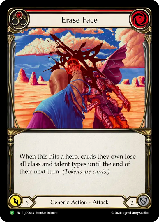 (043) Flesh & Blood TCG Judge Promos Single: Erase Face (Cold Foil) Promo