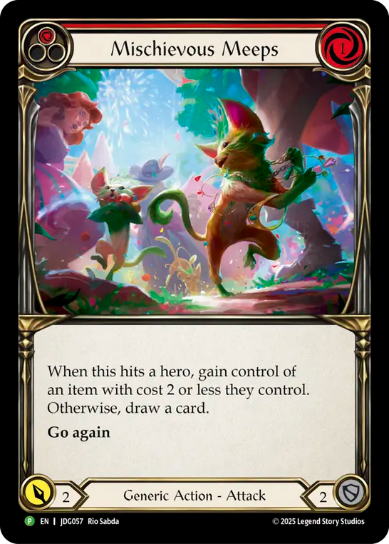 (057) Flesh & Blood TCG Judge Promos Single: Mischievous Meeps (Cold Foil) Promo