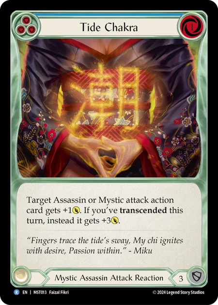 (013/237) Flesh & Blood TCG Part the Mistveil Single: Tide Chakra (Blue) (Rainbow Foil) Rare