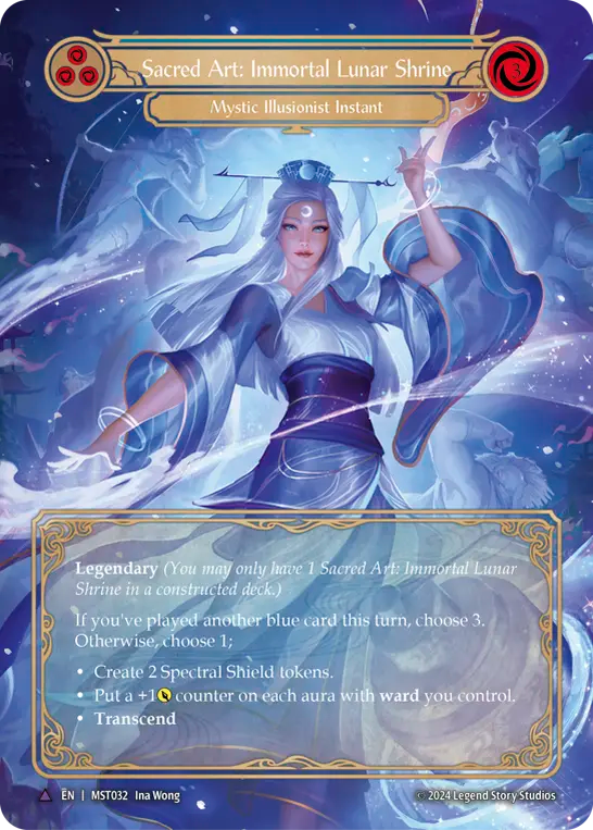(032/237) Flesh & Blood TCG Part the Mistveil Single: Sacred Art: Immortal Lunar Shrine // Inner Chi (Marvel) Marvel