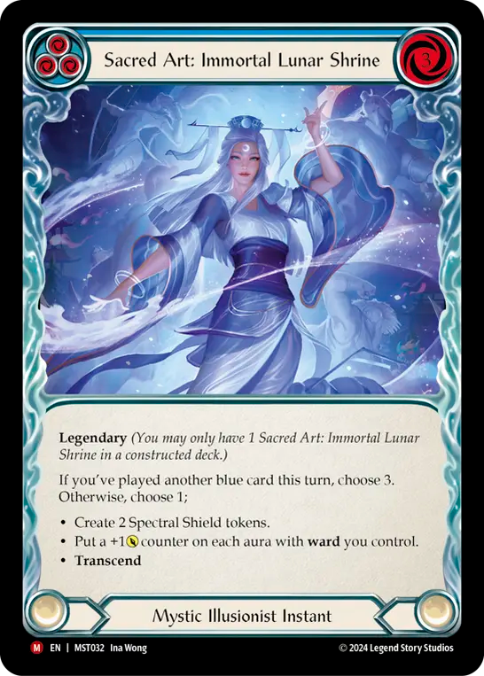 (032/237) Flesh & Blood TCG Part the Mistveil Single: Sacred Art: Immortal Lunar Shrine // Inner Chi (Regular) Majestic