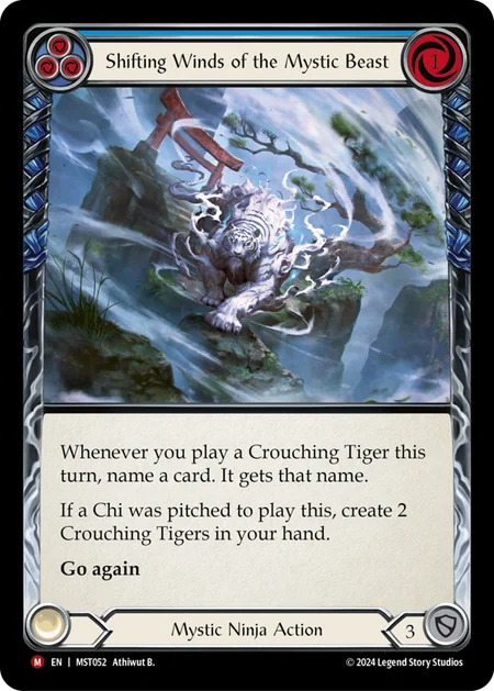 (052/237) Flesh & Blood TCG Part the Mistveil Single: Shifting Winds of the Mystic Beast (Regular) Majestic