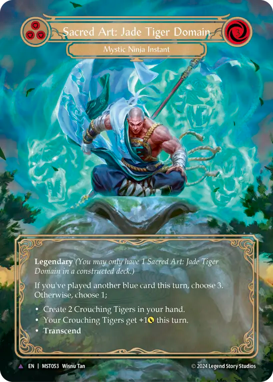 (053/237) Flesh & Blood TCG Part the Mistveil Single: Sacred Art: Jade Tiger Domain // Inner Chi (Marvel) Marvel