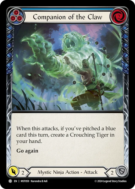 (059/237) Flesh & Blood TCG Part the Mistveil Single: Companion of the Claw (Blue) (Regular) Common