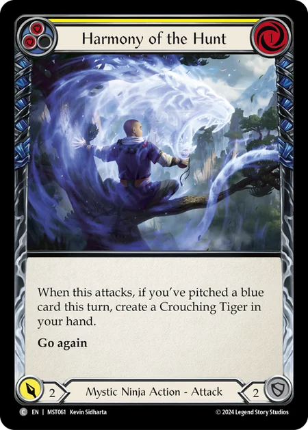 (061/237) Flesh & Blood TCG Part the Mistveil Single: Harmony of the Hunt (Yellow) (Regular) Common