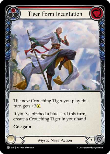 (063/237) Flesh & Blood TCG Part the Mistveil Single: Tiger Form Incantation (Red) (Regular) Common