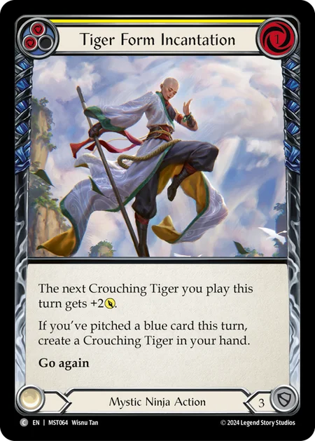 (064/237) Flesh & Blood TCG Part the Mistveil Single: Tiger Form Incantation (Yellow) (Regular) Common