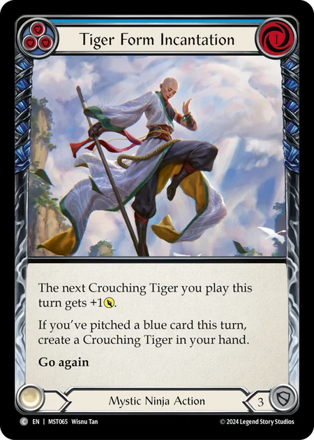 (065/237) Flesh & Blood TCG Part the Mistveil Single: Tiger Form Incantation (Blue) (Regular) Common