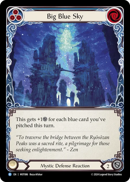 (086/237) Flesh & Blood TCG Part the Mistveil Single: Big Blue Sky (Rainbow Foil) Rare