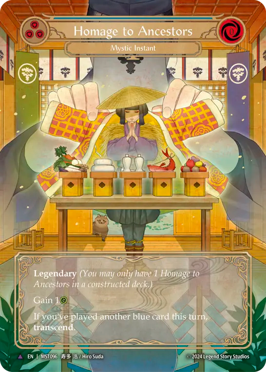 (096/237) Flesh & Blood TCG Part the Mistveil Single: Homage to Ancestors // Inner Chi (Marvel) Marvel