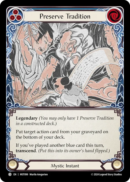 (099/237) Flesh & Blood TCG Part the Mistveil Single: Preserve Tradition // Inner Chi (Regular) Common