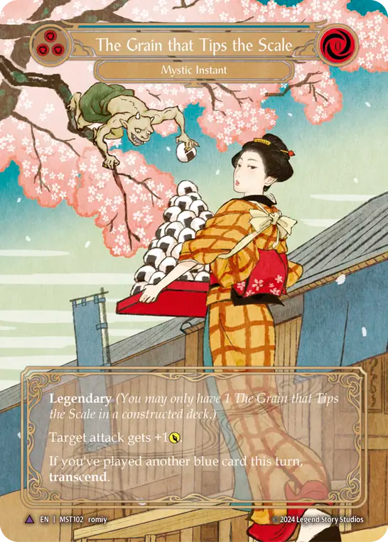 (102/237) Flesh & Blood TCG Part the Mistveil Single: The Grain that Tips the Scale // Inner Chi (Marvel) Marvel