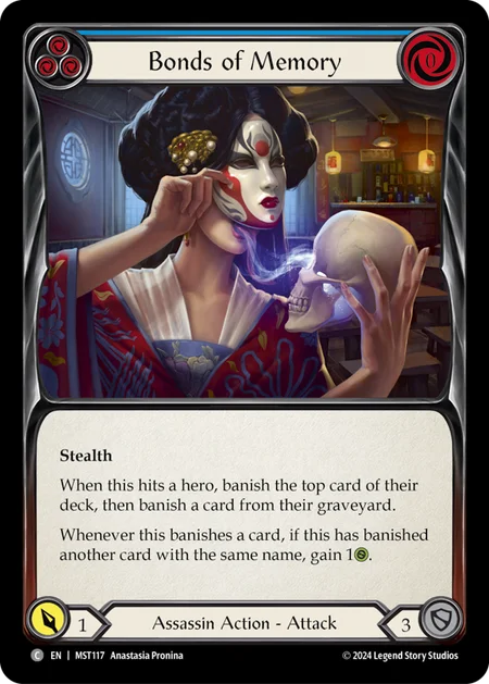 (117/237) Flesh & Blood TCG Part the Mistveil Single: Bonds of Memory (Blue) (Regular) Common