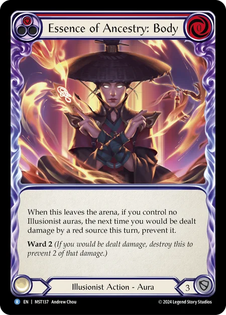 (137/237) Flesh & Blood TCG Part the Mistveil Single: Essence of Ancestry: Body (Regular) Rare