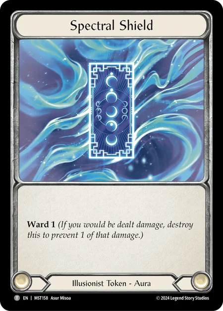 (158/237) Flesh & Blood TCG Part the Mistveil Single: Spectral Shield (Regular) Token