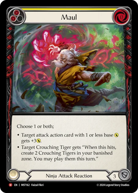 (162/237) Flesh & Blood TCG Part the Mistveil Single: Maul (Rainbow Foil) Majestic