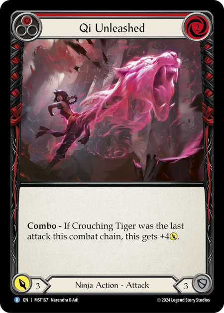 (167/237) Flesh & Blood TCG Part the Mistveil Single: Qi Unleashed (Red) (Regular) Rare