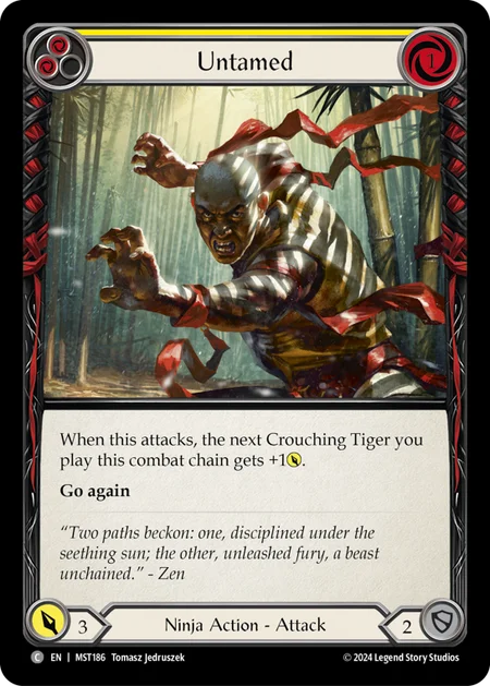 (186/237) Flesh & Blood TCG Part the Mistveil Single: Untamed (Yellow) (Regular) Common