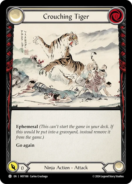 (188/237) Flesh & Blood TCG Part the Mistveil Single: Crouching Tiger (Regular) Token