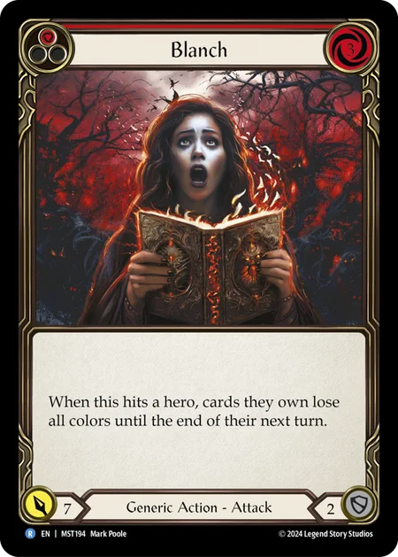 (194/237) Flesh & Blood TCG Part the Mistveil Single: Blanch (Red) (Rainbow Foil) Rare