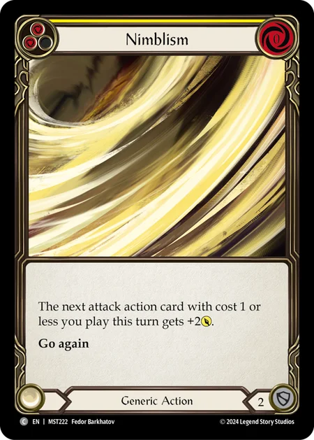 (222/237) Flesh & Blood TCG Part the Mistveil Single: Nimblism (Yellow) (Regular) Common
