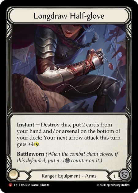 (232/237) Flesh & Blood TCG Part the Mistveil Single: Longdraw Half-Glove (Cold Foil) Majestic