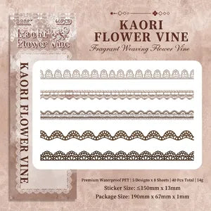 Vintage Lace Stickers: Kaori Flower Vine