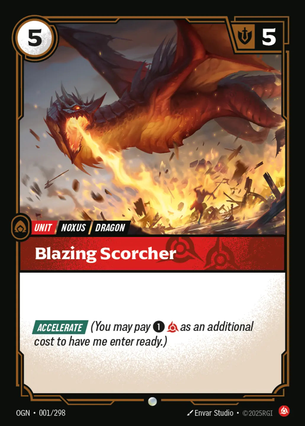 (001/298) Riftbound TCG Origins Single: Blazing Scorcher Holo Common