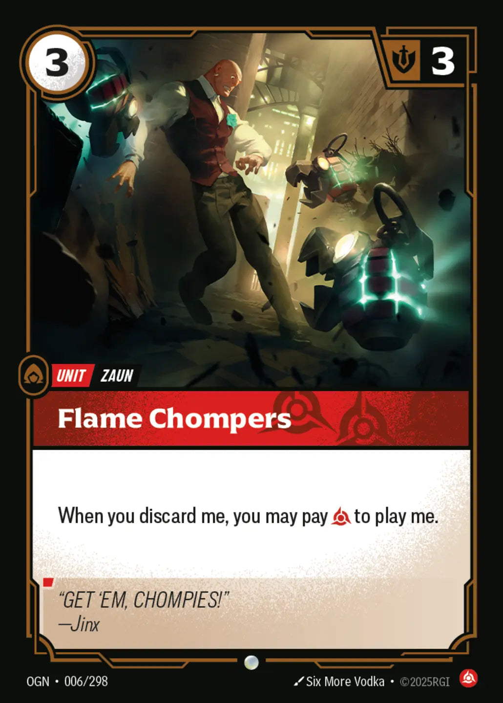 (006/298) Riftbound TCG Origins Single: Flame Chompers Holo Common