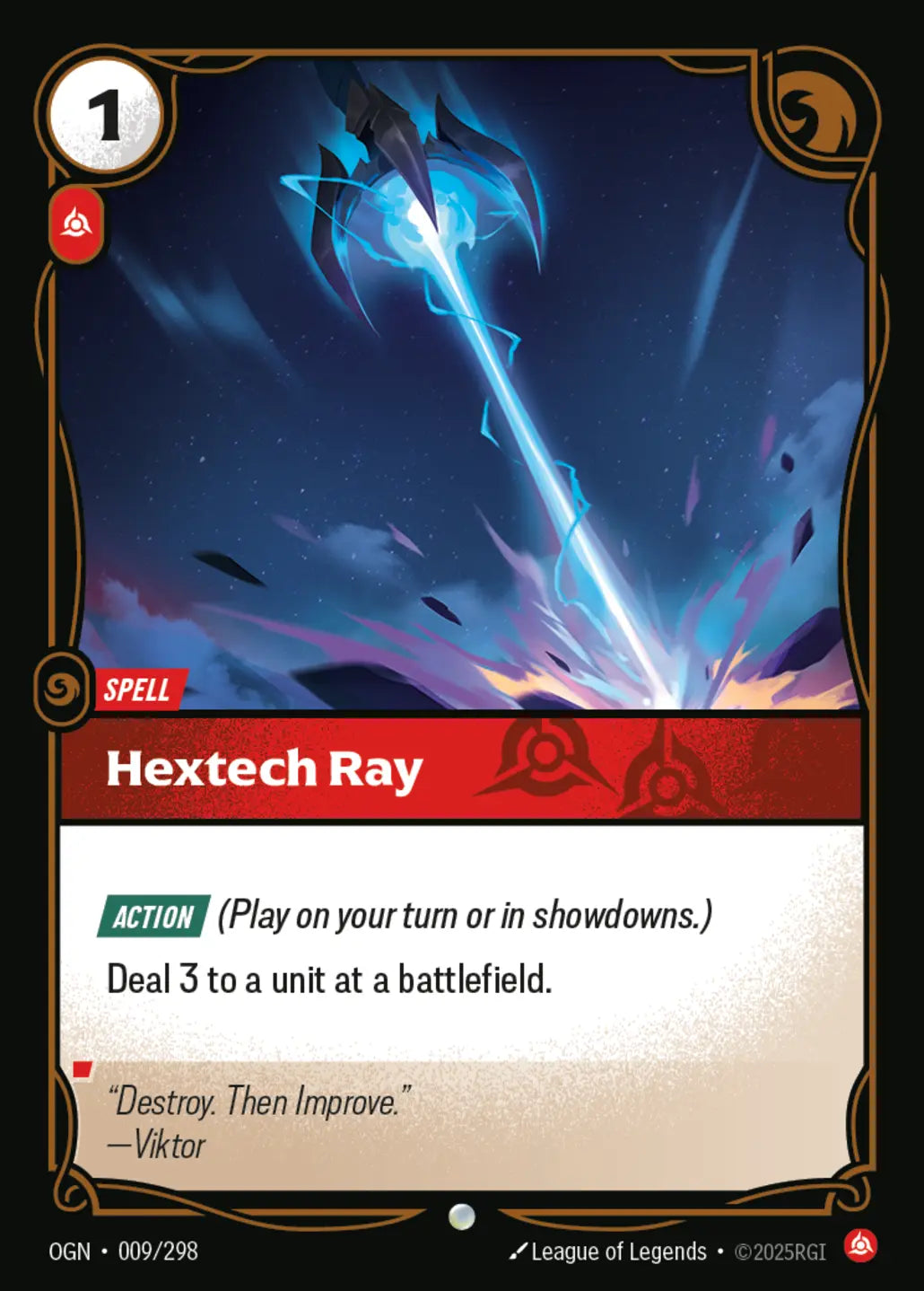 (009/298) Riftbound TCG Origins Single: Hextech Ray Holo Common