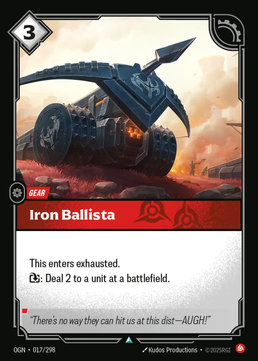 (017/298) Riftbound TCG Origins Single: Iron Ballista Holo Uncommon