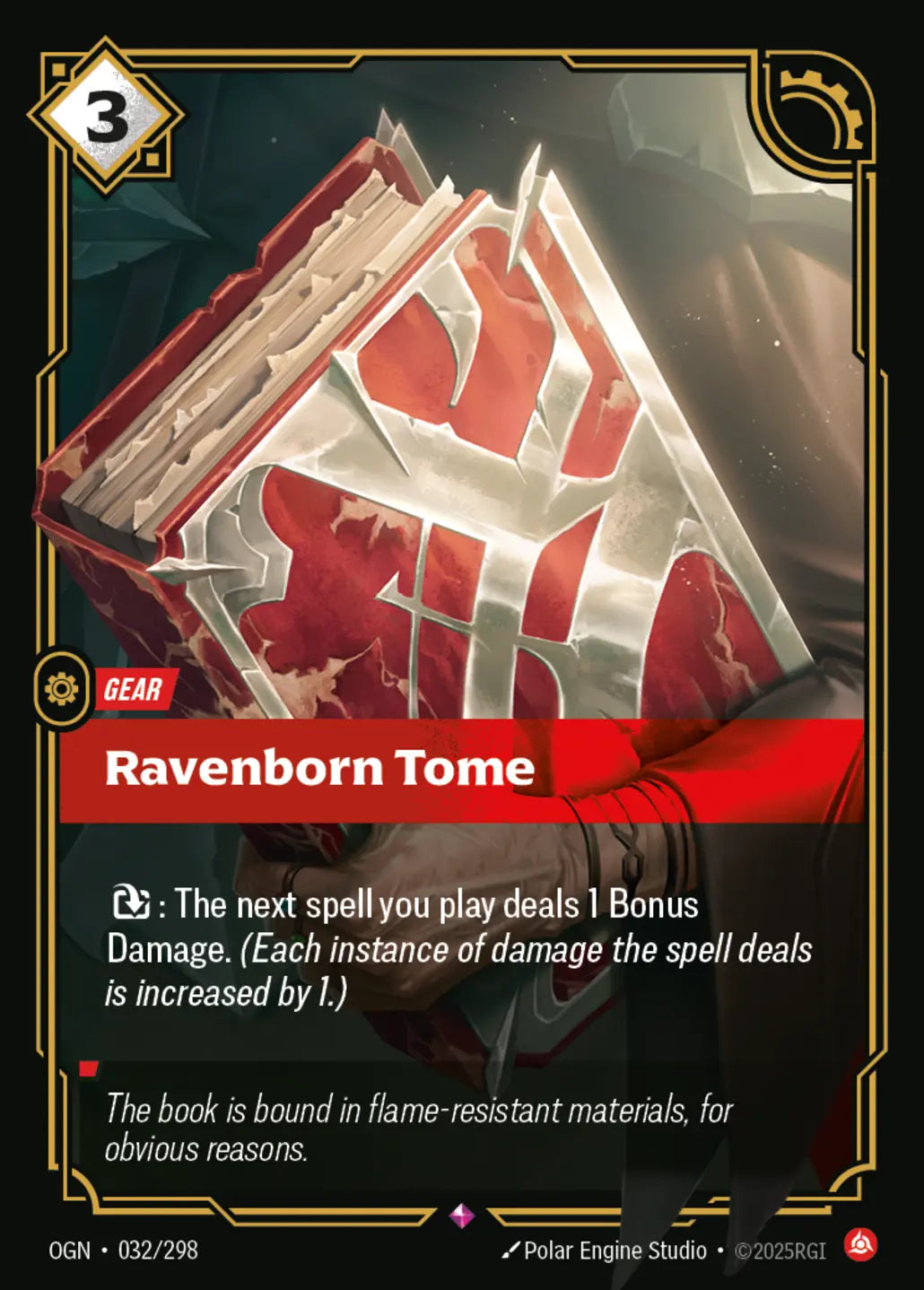 (032/298) Riftbound TCG Origins Single: Ravenborn Tome Holo Rare