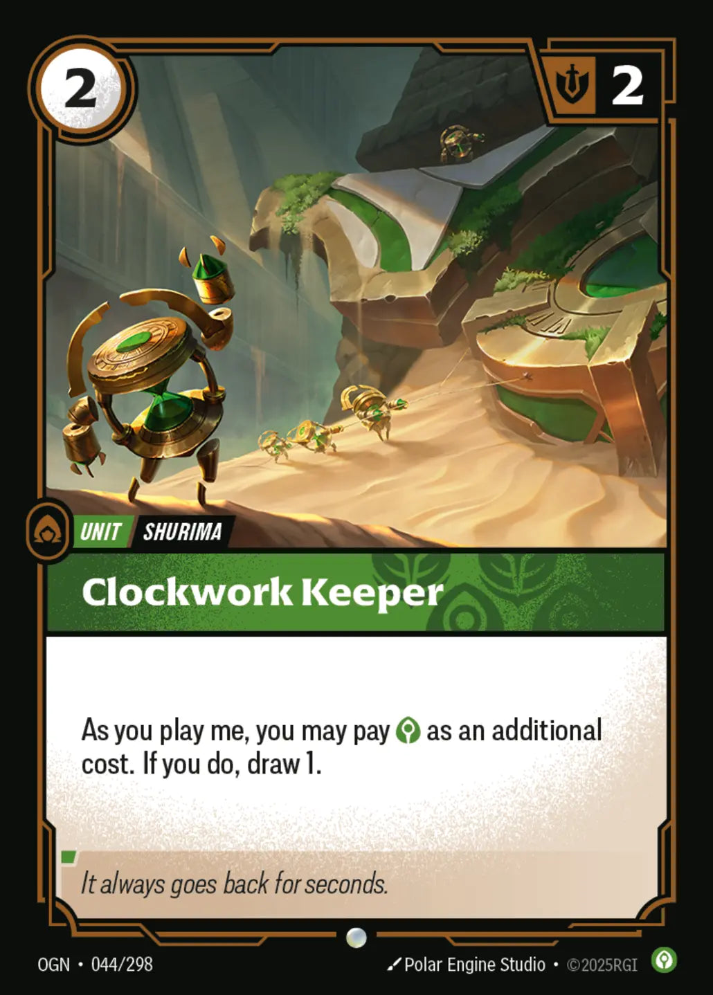 (044/298) Riftbound TCG Origins Single: Clockwork Keeper Common