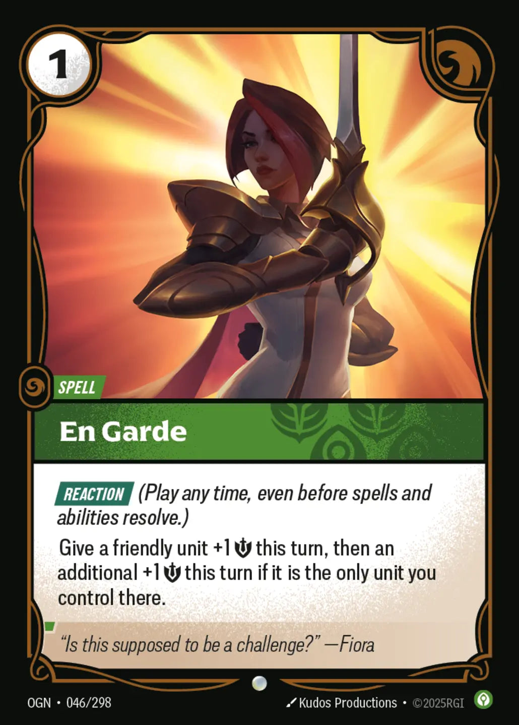 (046/298) Riftbound TCG Origins Single: En Garde Holo Common