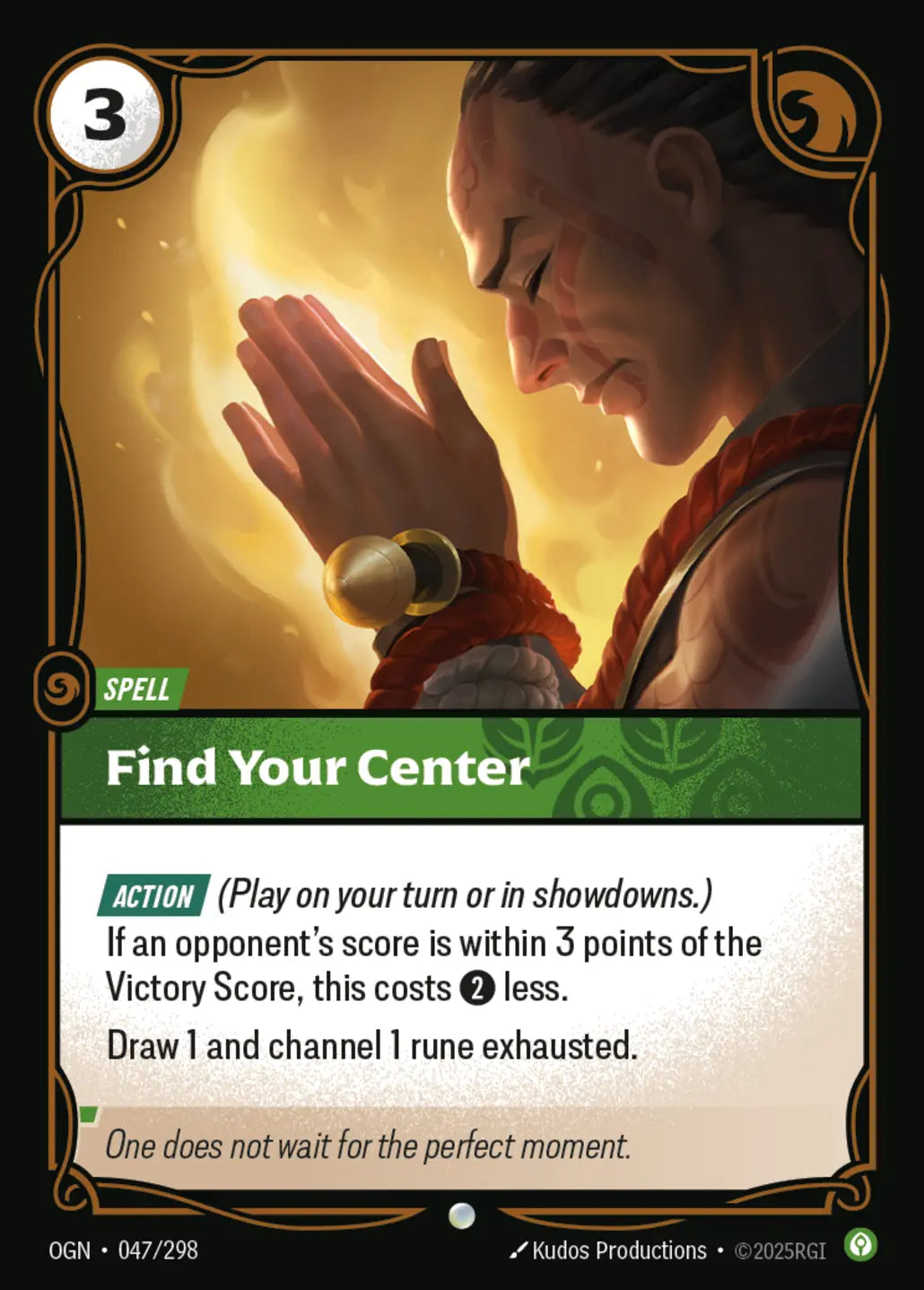 (047/298) Riftbound TCG Origins Single: Find Your Center Holo Common