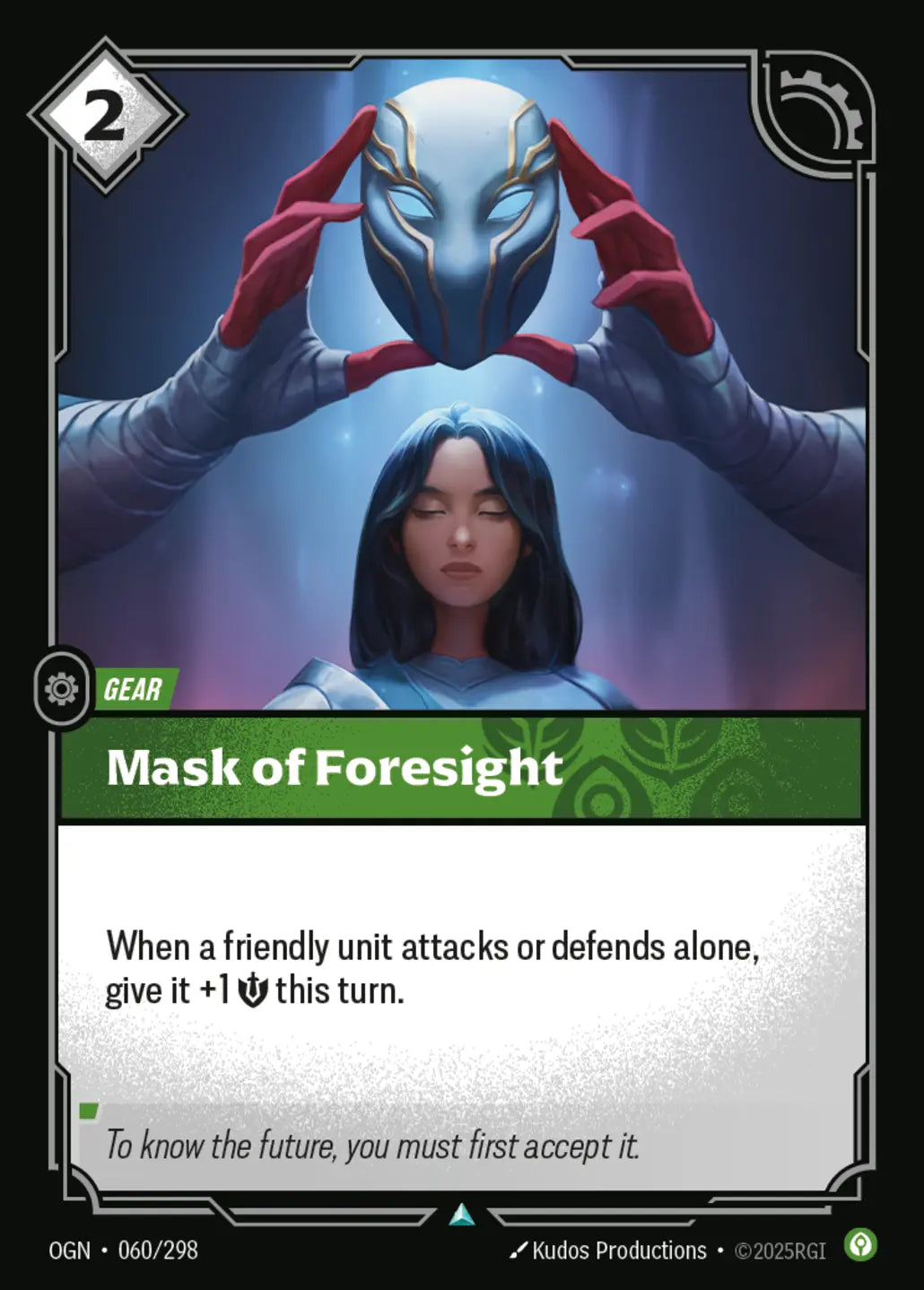 (060/298) Riftbound TCG Origins Single: Mask of Foresight Holo Uncommon