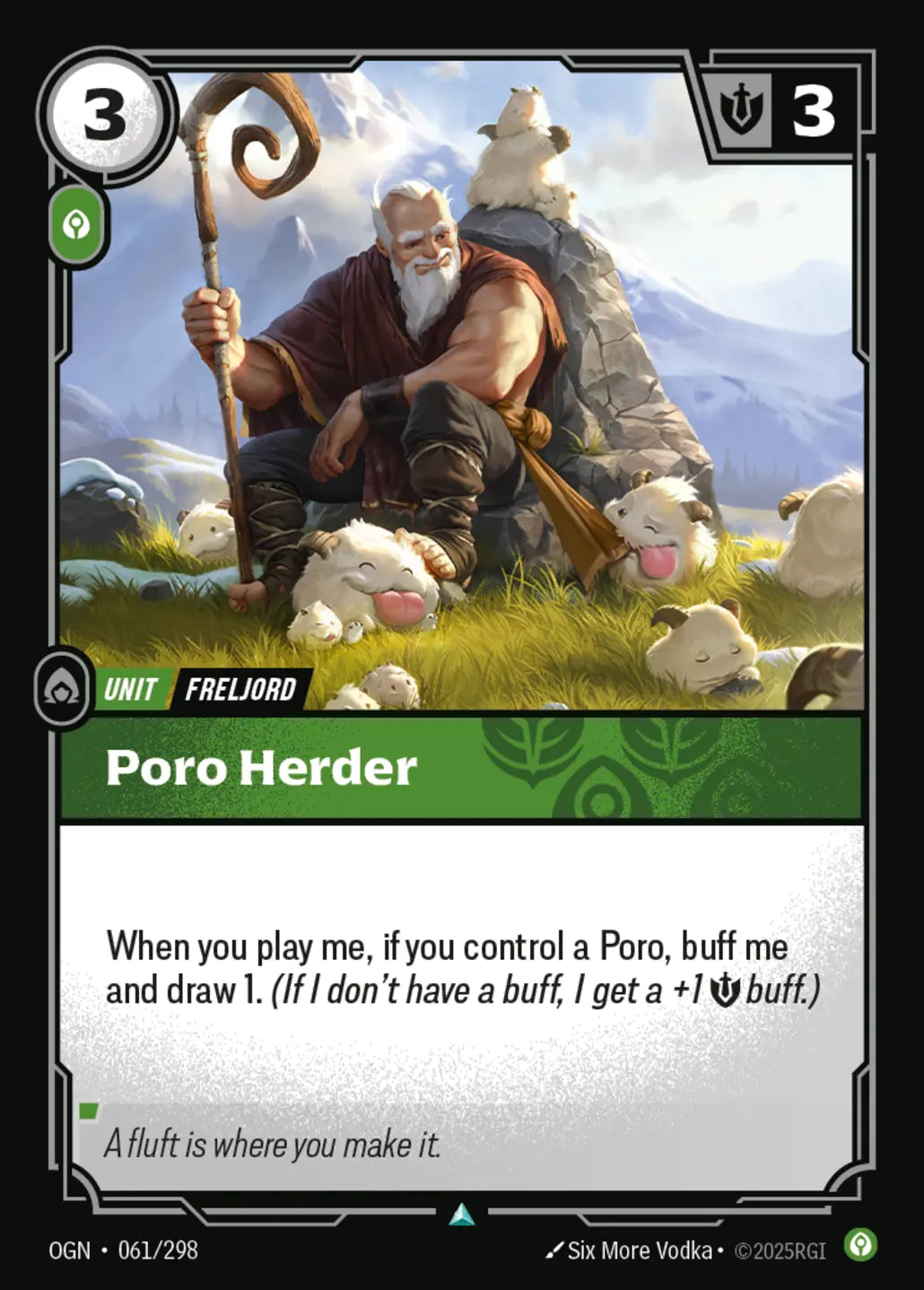 (061/298) Riftbound TCG Origins Single: Poro Herder Uncommon