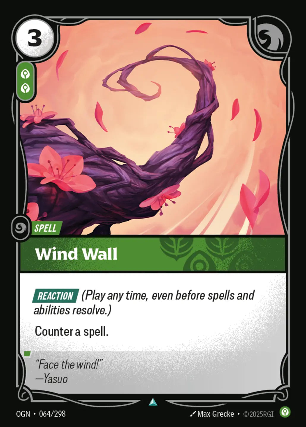 (064/298) Riftbound TCG Origins Single: Wind Wall Holo Uncommon