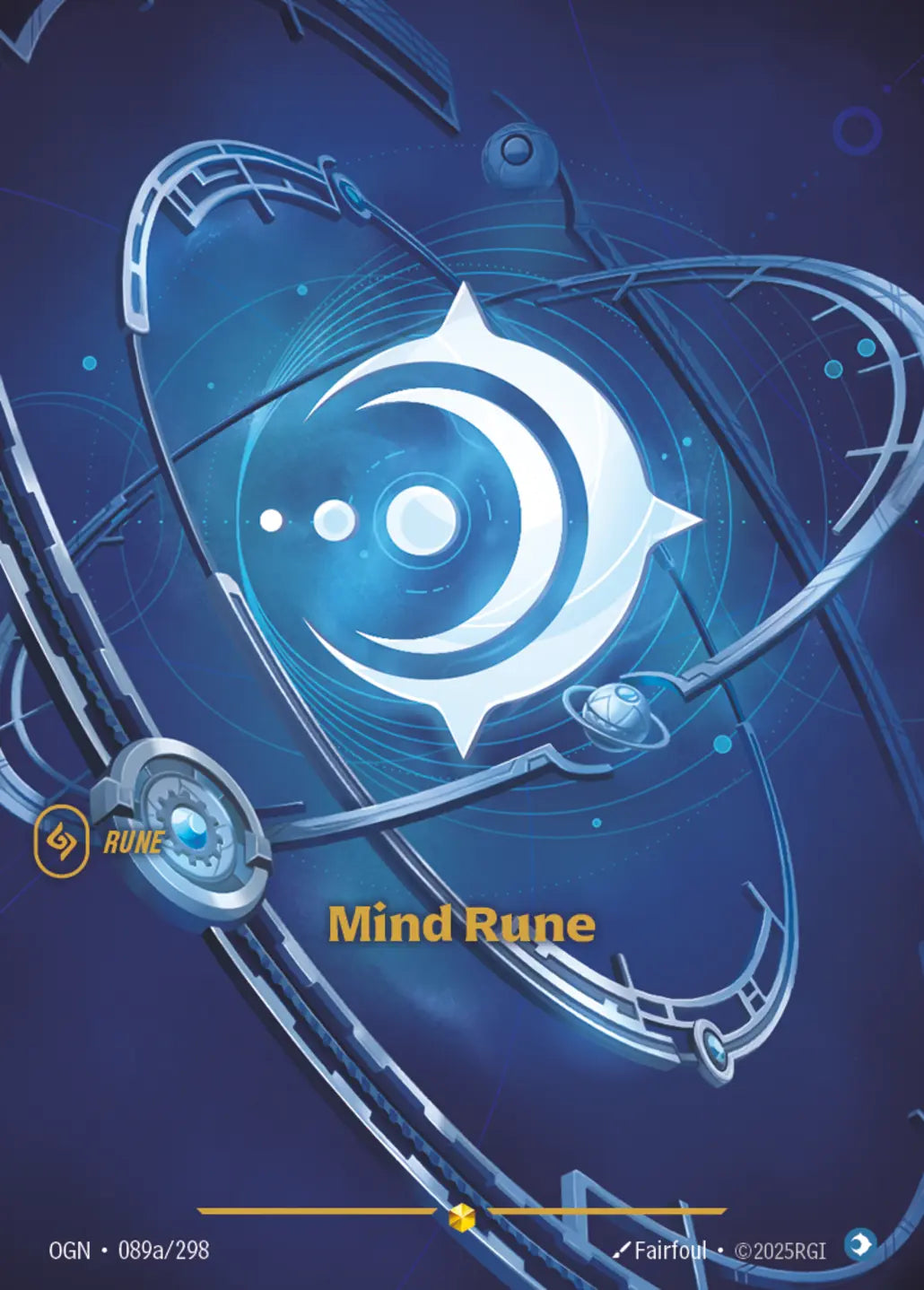 (R03a/221) Riftbound TCG Spiritforged Single: Mind Rune (V.2 - Showcase) Holo Showcase
