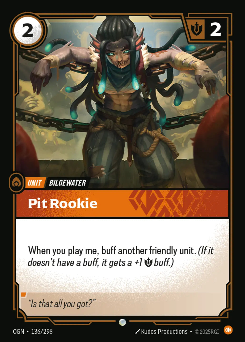 (136/298) Riftbound TCG Origins Single: Pit Rookie Holo Common